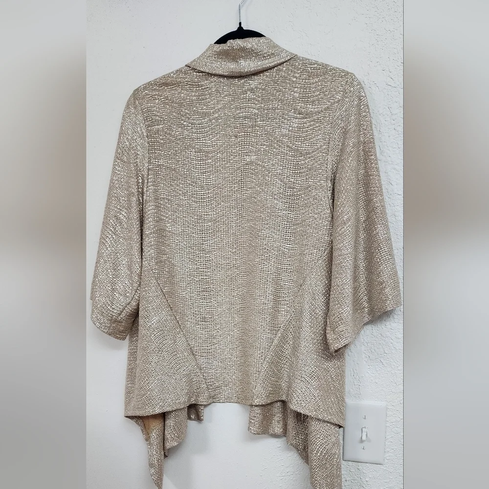 Zara Womens Special Edition Metallic Gold Cardigan Size S - Picture 2 of 9